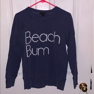 EUC J. Crew Washed Astor Blue Beach Sweatshirt